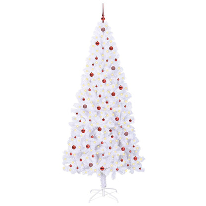 Künstlicher Weihnachtsbaum Weiß 240 cm PVC und Stahl