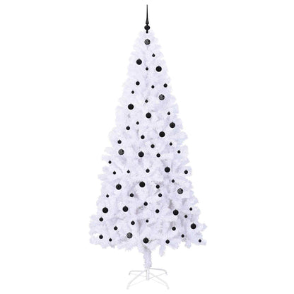 Künstlicher Weihnachtsbaum Weiß 240 cm PVC und Stahl