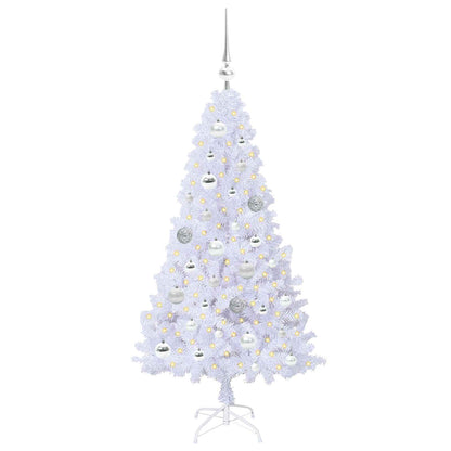 Künstlicher Weihnachtsbaum Weiß 120 cm PVC und Stahl