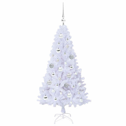 Künstlicher Weihnachtsbaum Weiß 120 cm PVC und Stahl
