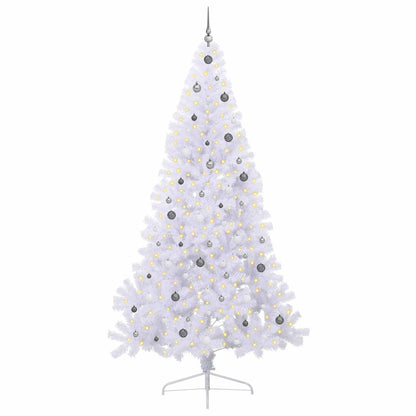 Künstlicher Weihnachtsbaum Weiß 240 cm PVC und Stahl