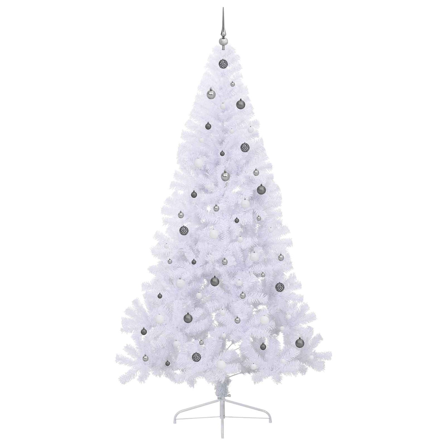 Künstlicher Weihnachtsbaum Weiß 240 cm PVC und Stahl