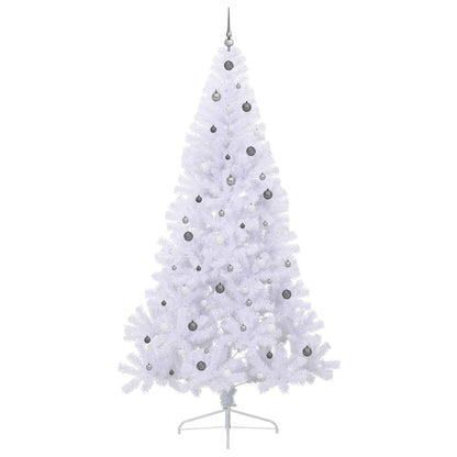 Künstlicher Weihnachtsbaum Weiß 240 cm PVC und Stahl
