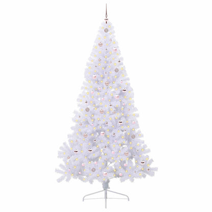 Künstlicher Weihnachtsbaum Weiß 240 cm PVC und Stahl