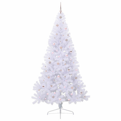 Künstlicher Weihnachtsbaum Weiß 240 cm PVC und Stahl