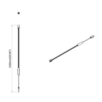 LED Streifen 2 pcs Schwarz und Transparent 450 mm