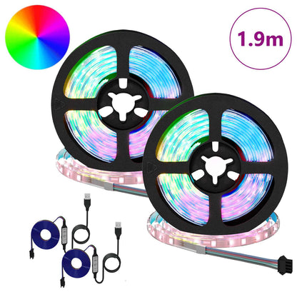 LED Streifen 2 pcs Schwarz und Transparent 950 mm