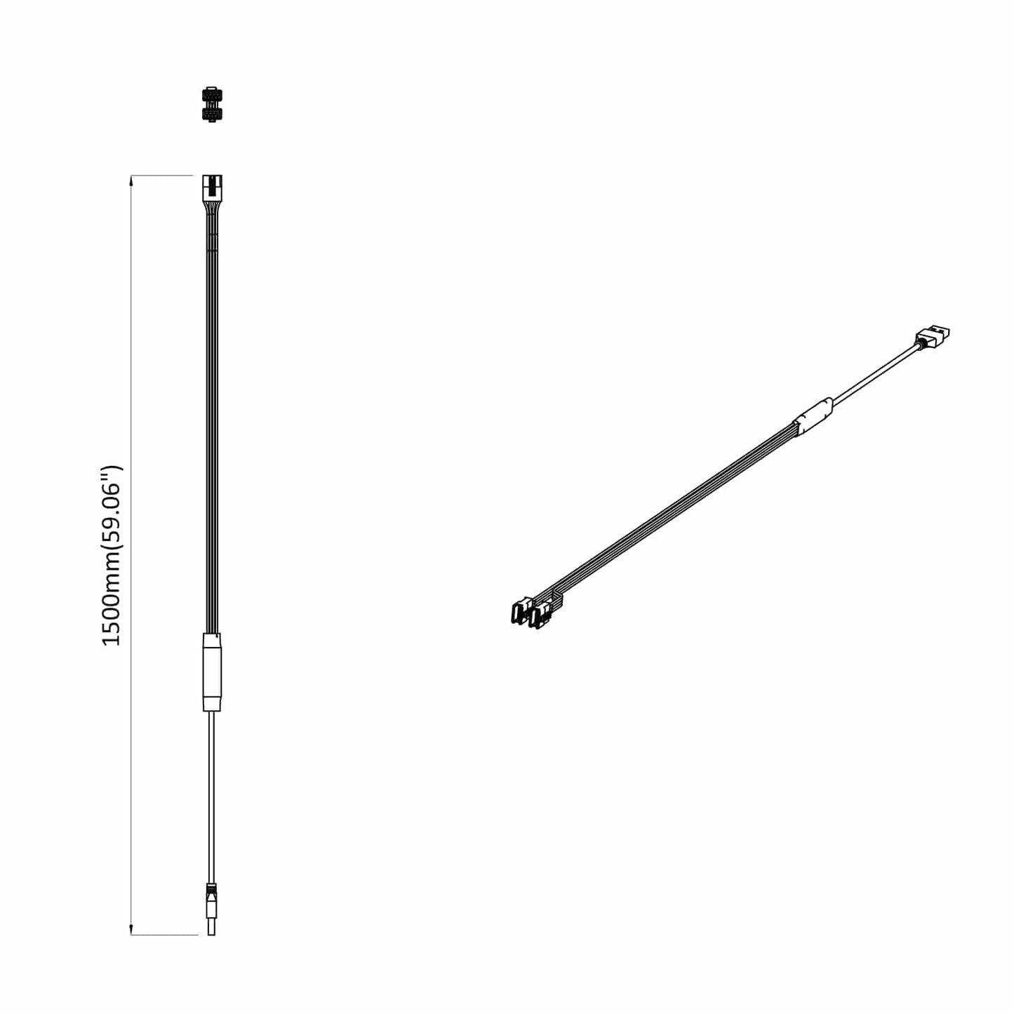 LED Streifen 2 pcs Schwarz und Mehrfarbig 1745 mm