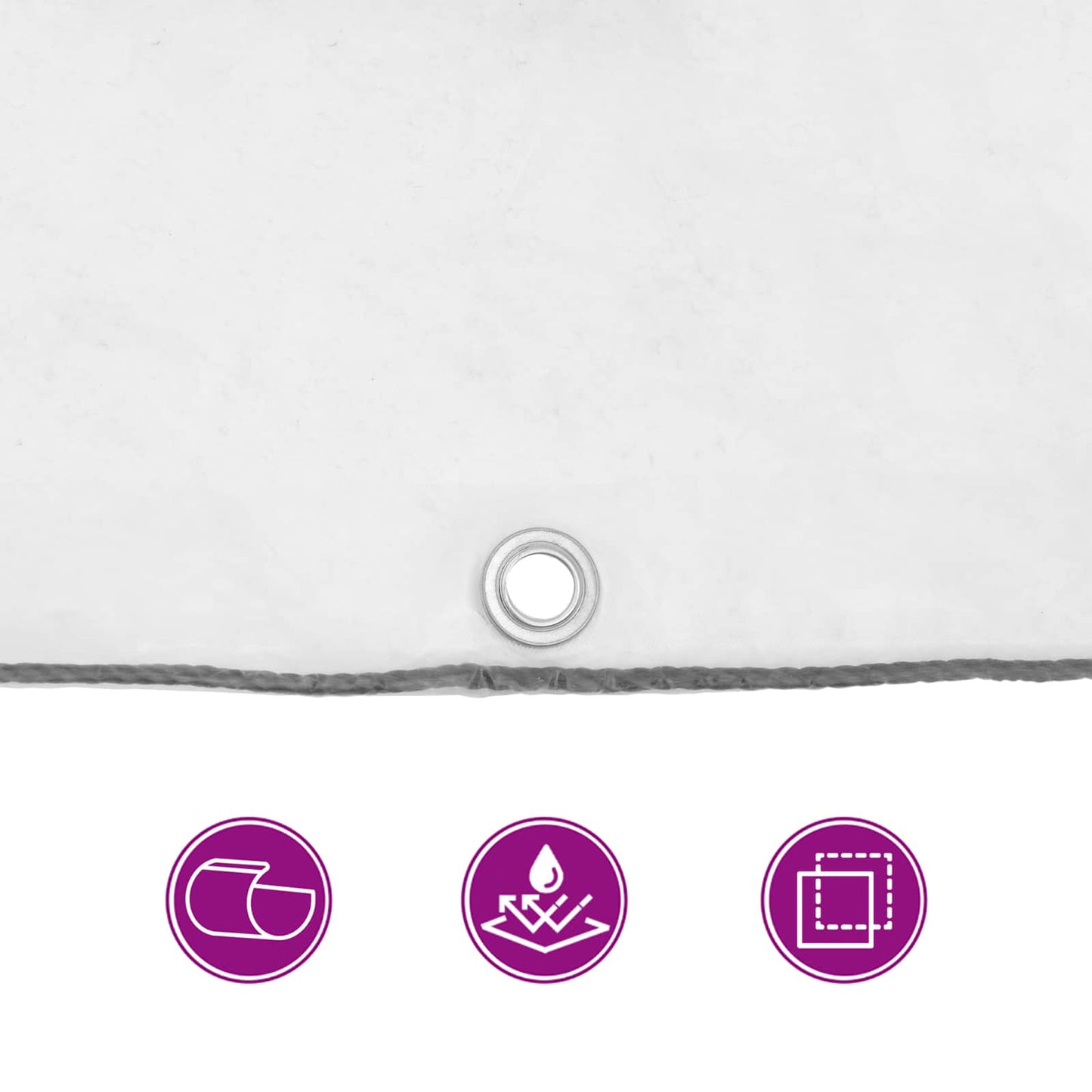 Plane mit Ösen Transparent 6 x 8 m Polyethylen