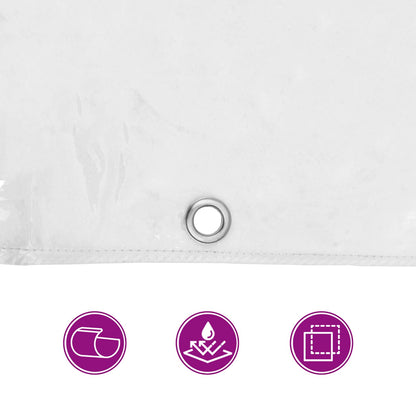 Plane mit Ösen Transparent 5 x 6 m Polyethylen