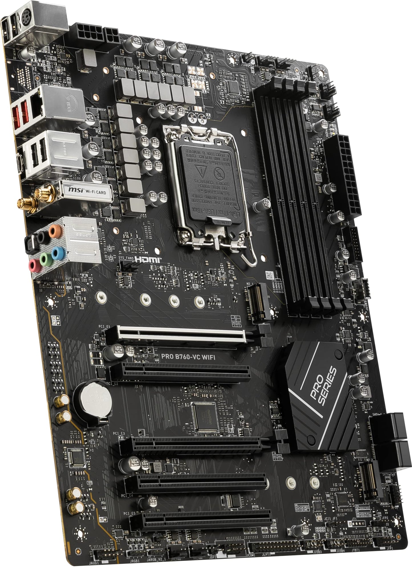 MSI PRO B760-VC WiFi ProSeries Motherboard (Supports 12th/13th Gen Intel Processors, LGA 1700, DDR5, PCIe 4.0, M.2, 2.5Gbps LAN, USB 3.2 Gen2, Wi-Fi 5, ATX) (Renewed)