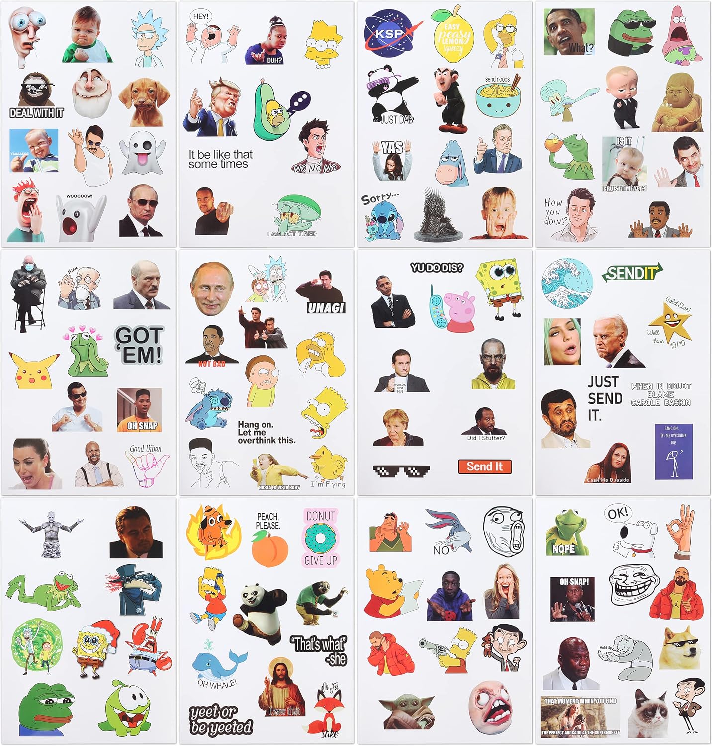 Mr. Pen Fun Covers - 131 pc Water Bottle Stickers with Memes and Vinyl