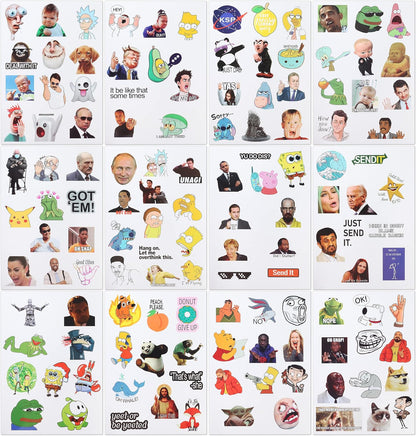 Mr. Pen Fun Covers - 131 pc Water Bottle Stickers with Memes and Vinyl