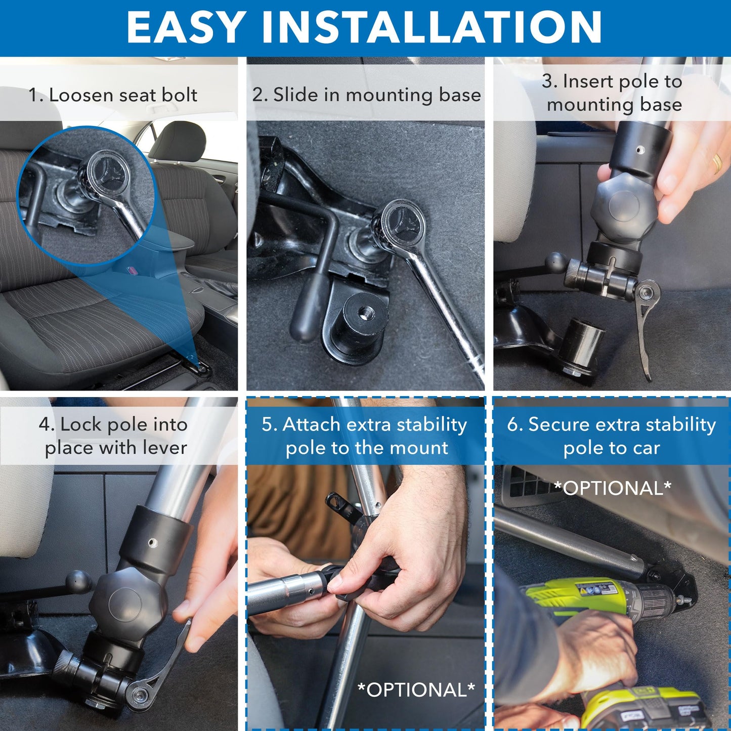 Mount-It! Auto-Laptophalterung für Nutz- und Privatfahrzeuge | Robuste, bohrfreie Notebook-Halterung für Lkw, Transporter und SUVs