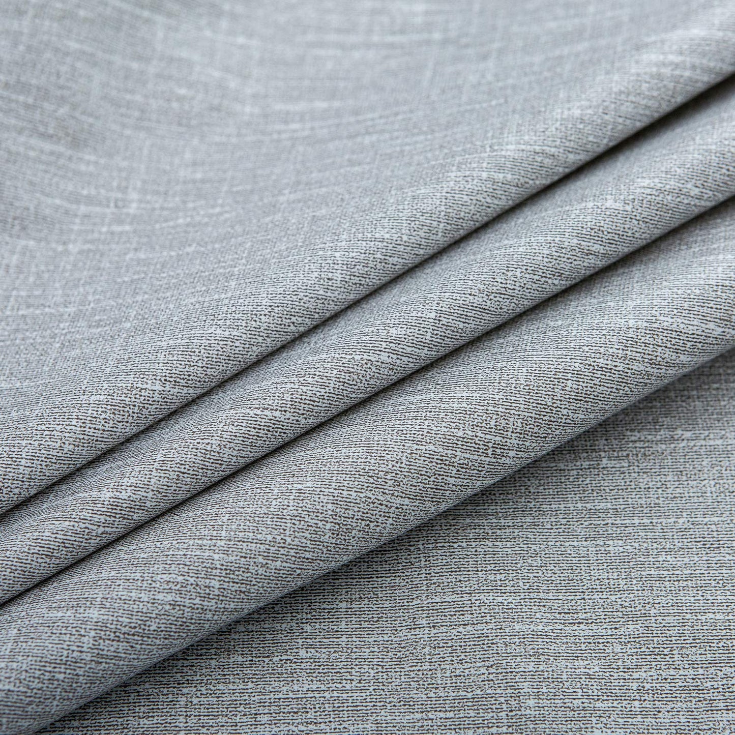 NLMUVW Round Vinyl Tablecloth with Elastic Edge Flannel Backing, Fitted PVC Table Cloth Waterproof Wipe Clean Table Cover for Picnic Party Outdoor, Light Grey, 40"- 44"