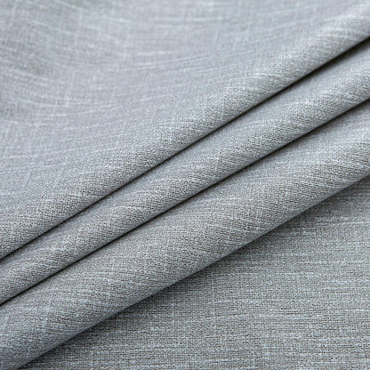 NLMUVW Round Vinyl Tablecloth with Elastic Edge Flannel Backing, Fitted PVC Table Cloth Waterproof Wipe Clean Table Cover for Picnic Party Outdoor, Light Grey, 40"- 44"