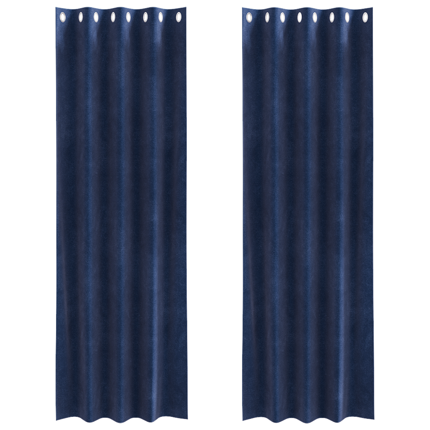 Verdunkelungsvorhänge 2 pcs Dunkelblau 140 x 260 cm Samt